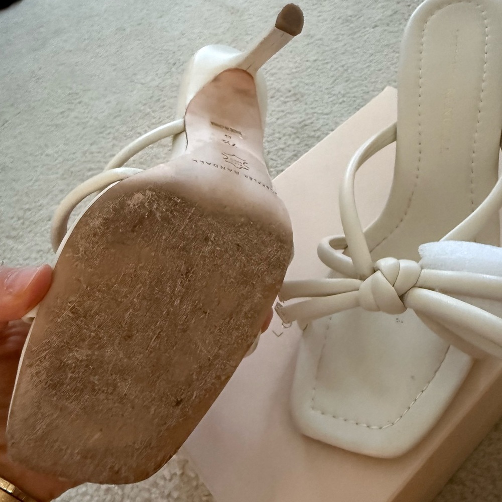 Loeffler Randall Cream Bow Heels - Picture 3 of 5